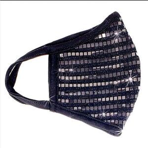 Black Sequin Designer Facemask
